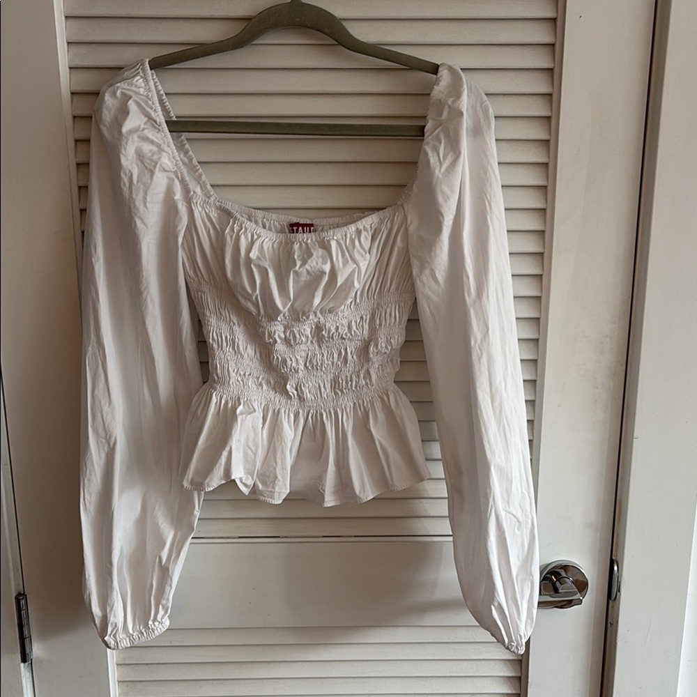 Staud White Jules Top